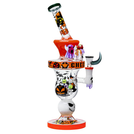 CHEECH 14in "GET SPOOK'D" WATERPIPE HALLOWEEN | ORANGE (CHE-346)