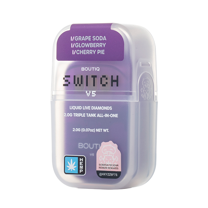 BOUTIQ SWITCH V5 LIQUID LIVE DIAMONDS TRIPLE TANK 2G DISPOSABLE (10CT DISPLAY)