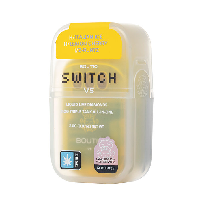 BOUTIQ SWITCH V5 LIQUID LIVE DIAMONDS TRIPLE TANK 2G DISPOSABLE (10CT DISPLAY)