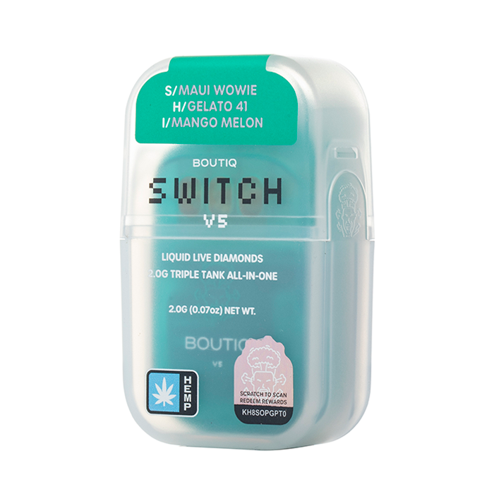 BOUTIQ SWITCH V5 LIQUID LIVE DIAMONDS TRIPLE TANK 2G DISPOSABLE (10CT DISPLAY)