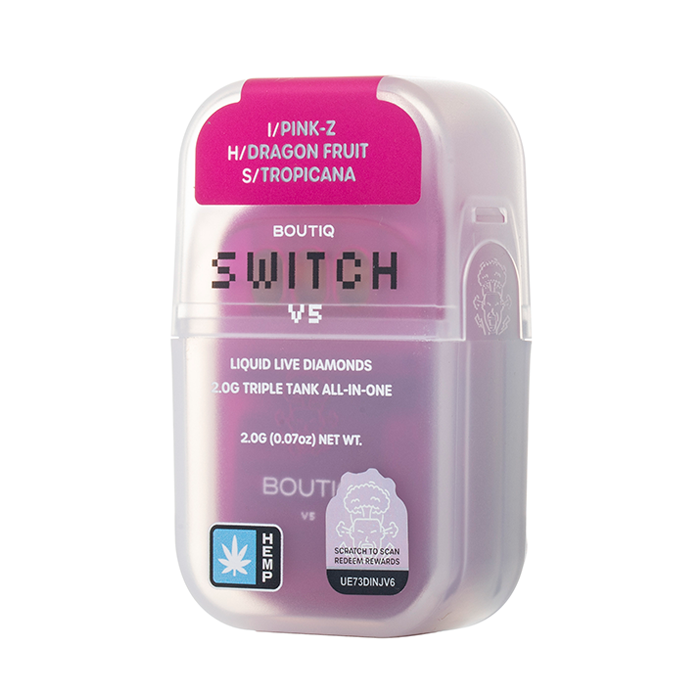BOUTIQ SWITCH V5 LIQUID LIVE DIAMONDS TRIPLE TANK 2G DISPOSABLE (10CT DISPLAY)
