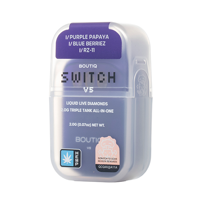 BOUTIQ SWITCH V5 LIQUID LIVE DIAMONDS TRIPLE TANK 2G DISPOSABLE (10CT DISPLAY)