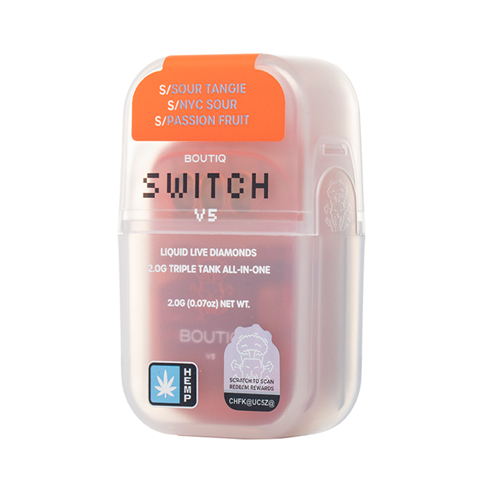 BOUTIQ SWITCH V5 LIQUID LIVE DIAMONDS TRIPLE TANK 2G DISPOSABLE (10CT DISPLAY)
