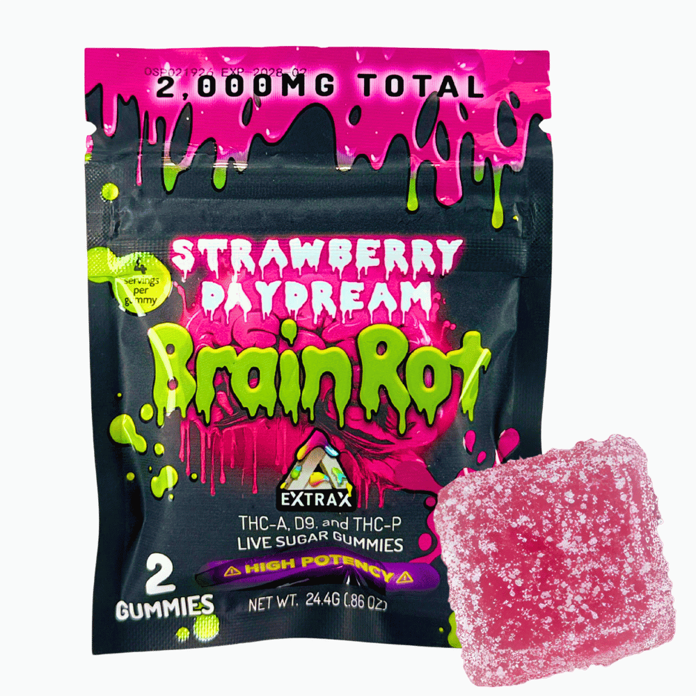 BRAINROT 60000MG THC-A, D9, THC-P GUMMY POUCH BOX (30 POUCHES)