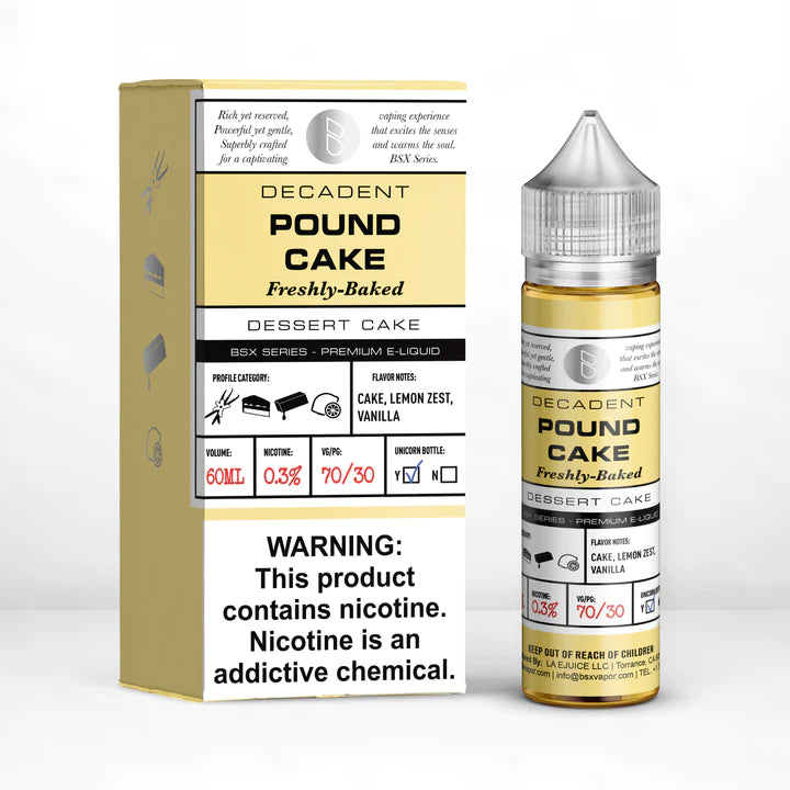 BSX SERIES E-LIQUID 60ML - POUND CAKE 3MG - E-Juice