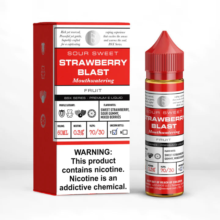 BSX SERIES E-LIQUID 60ML - STRAWBERRY BLAST 3MG - E-Juice