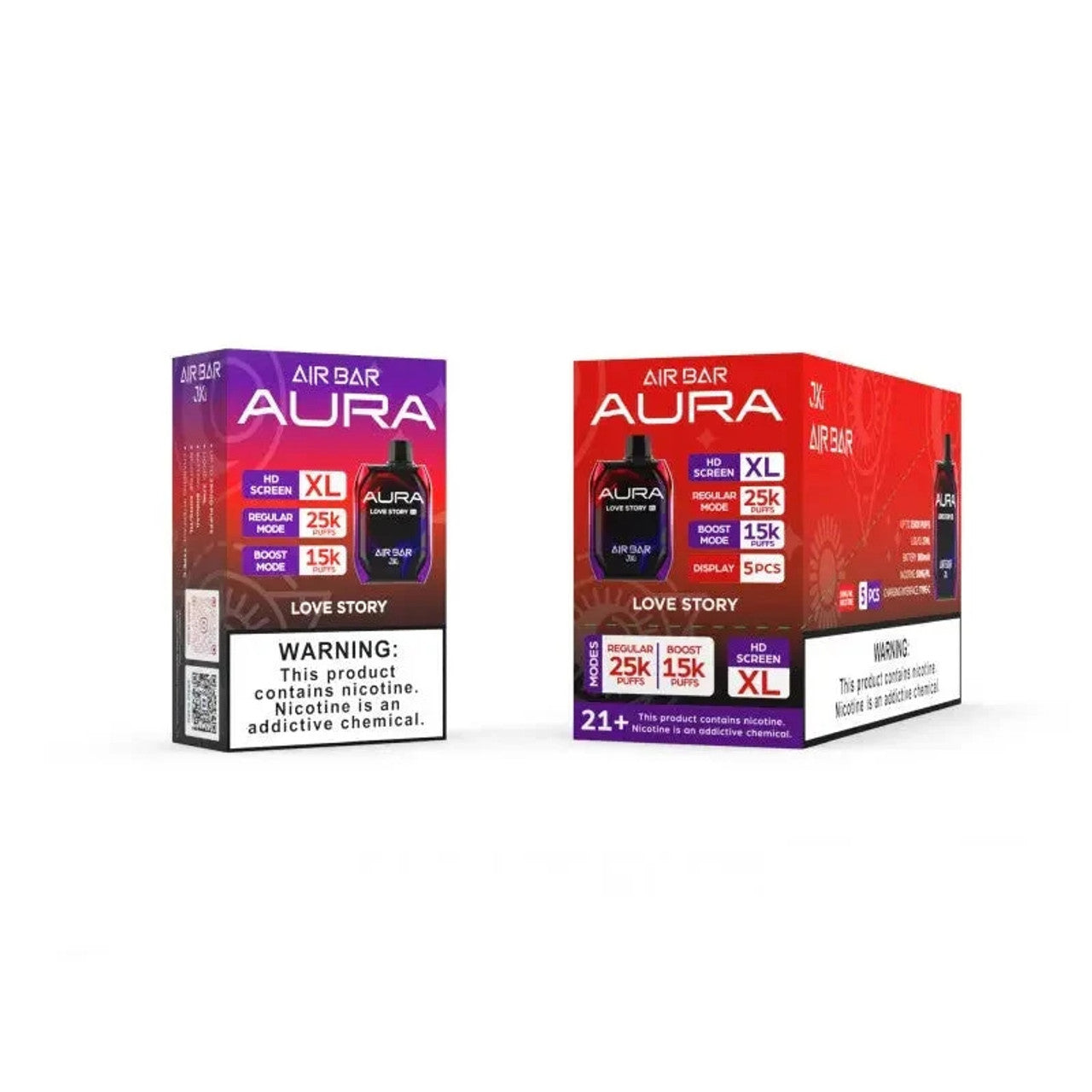 AIRBAR AURA 25K PUFFS 5% HD SCREEN (5CT DISPLAY)