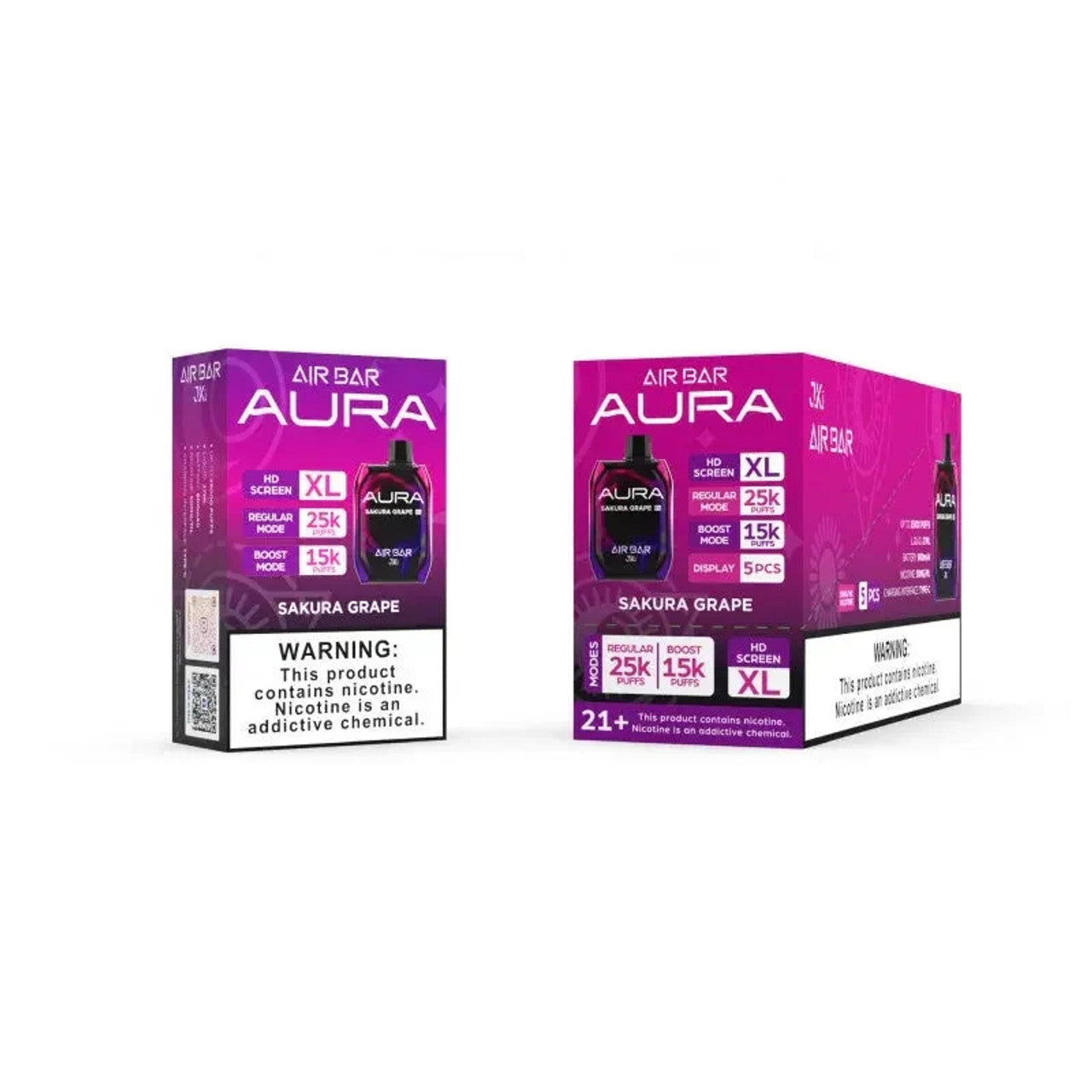 AIRBAR AURA 25K PUFFS 5% HD SCREEN (5CT DISPLAY)