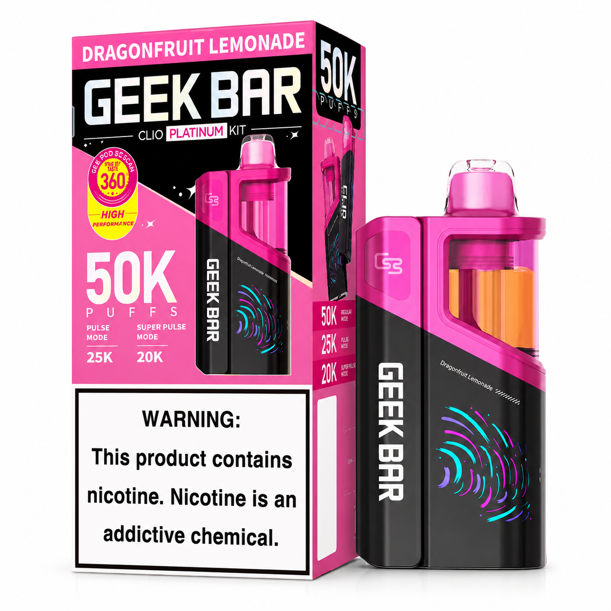 GEEK BAR CLIO PLATINUM KIT 50000 PUFFS (5CT DISPLAY)