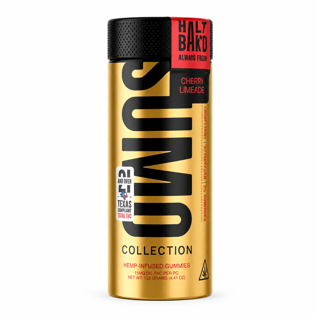 HALF BAK'D SUMO GOLD 15MG D9 GUMMIES (25CT JAR)