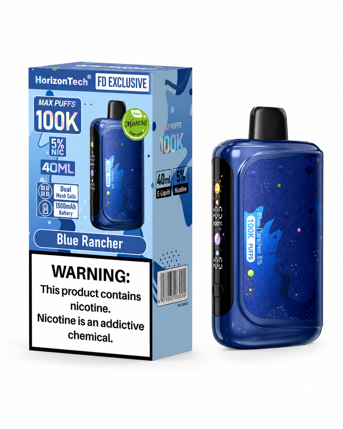 HORIZONTECH 100K PUFFS 5% DISPOSABLE (5CT DISPLAY)
