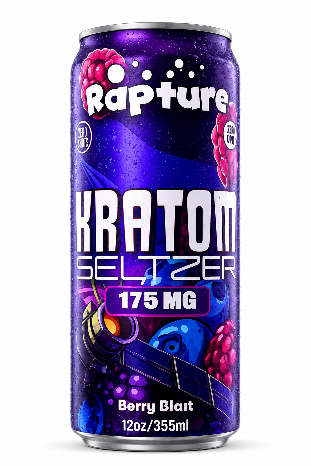 RAPTURE KRATOM SELTZER 175MG 12OZ DRINK (12CT DISPLAY)