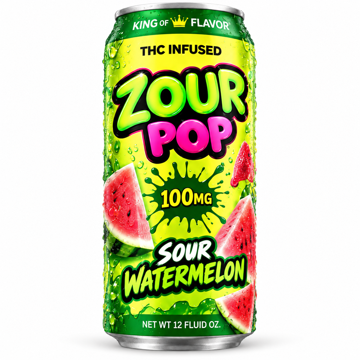 ZOUR POP 100MG THC INFUSED SPRITZ BEVERAGE (4CT PACK)
