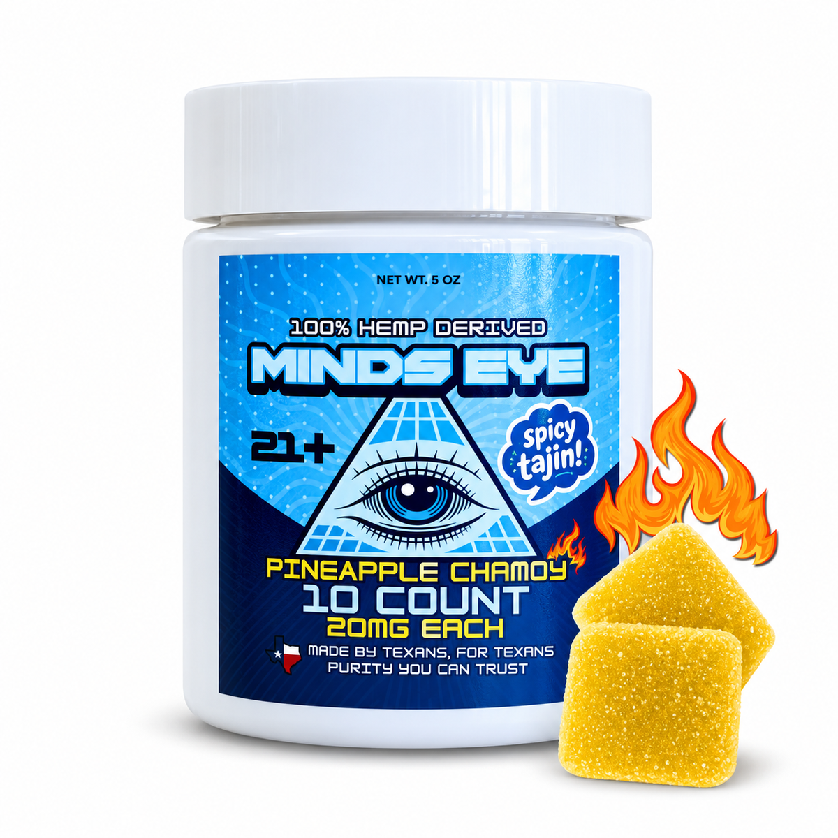 MIND'S EYE 20MG CHAMOY GUMMIES (10CT JAR)