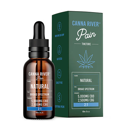 CANNA RIVER CBD PAIN TINCTURE FULL SPECTRUM 7500MG BOTTLE | NATURAL