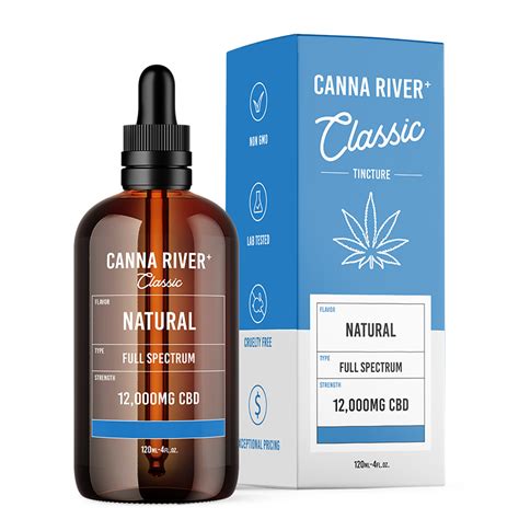 CANNA RIVER CBD CLASSIC TINCTURE BROAD SPECTRUM 12000MG BOTTLE | NATURAL
