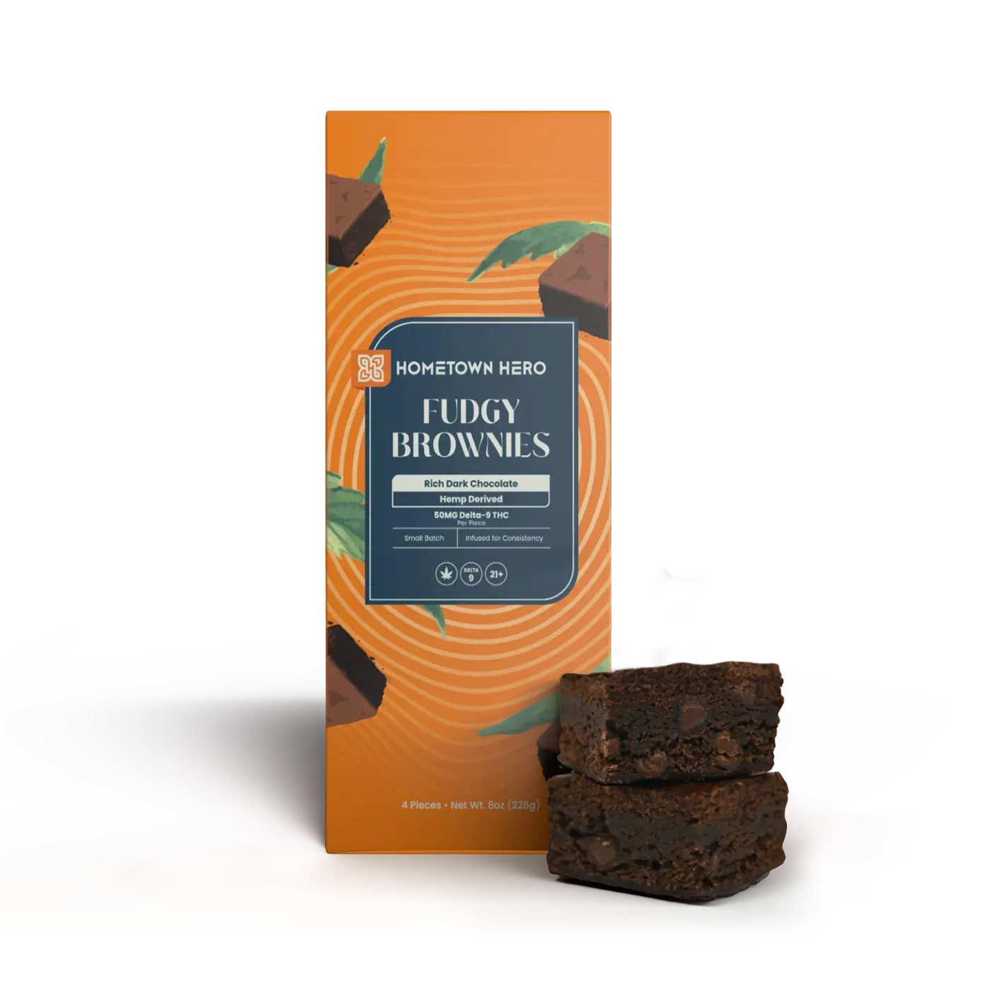 HOMETOWN HERO 50MG D9 FUDGY BROWNIES