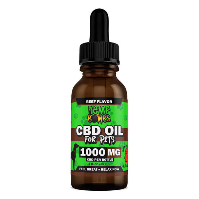HEMP BOMBS 1OZ 1000MG CBD PET OIL | BEEF