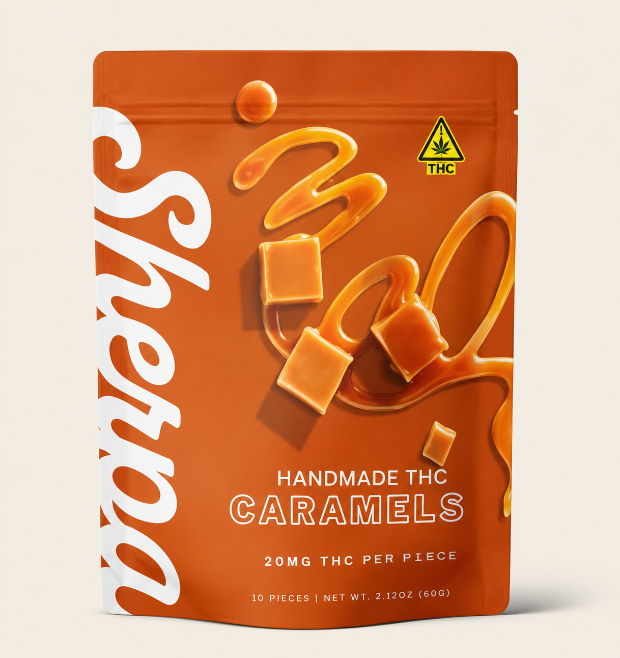 SHERPA HANDMADE 20MG THC CARAMELS (10CT BAG) | CLASSIC CARAMEL