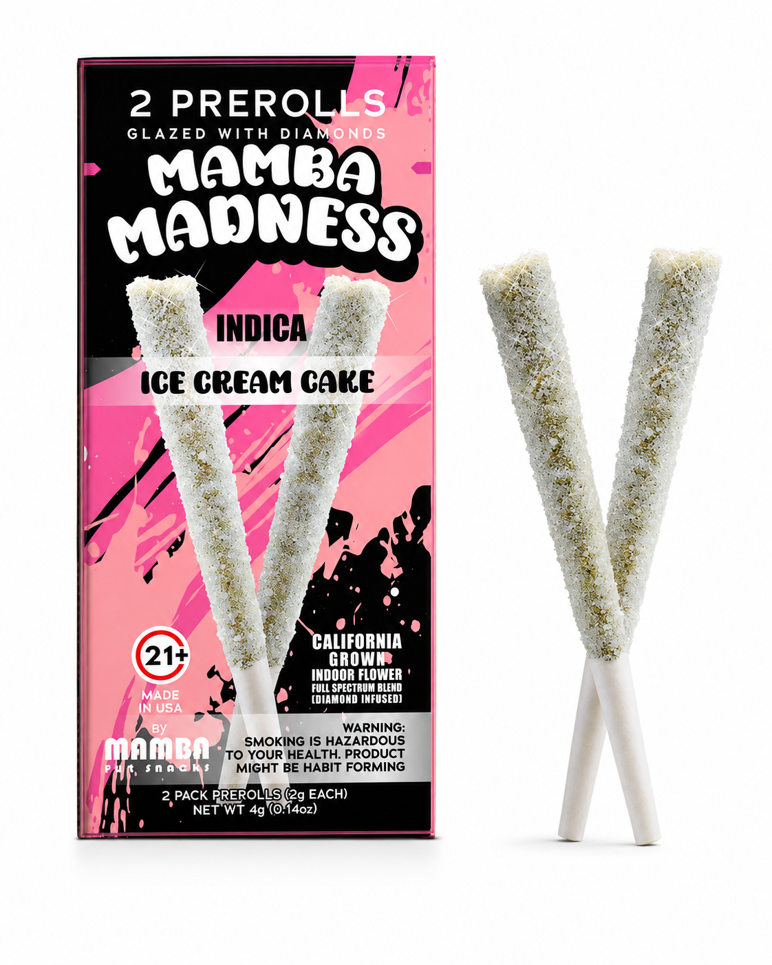 SAMBA MADNESS FULL SPECTRUM BLEND DIAMOND COATED 2 X 2 GRAM PRE ROLLS / PACK