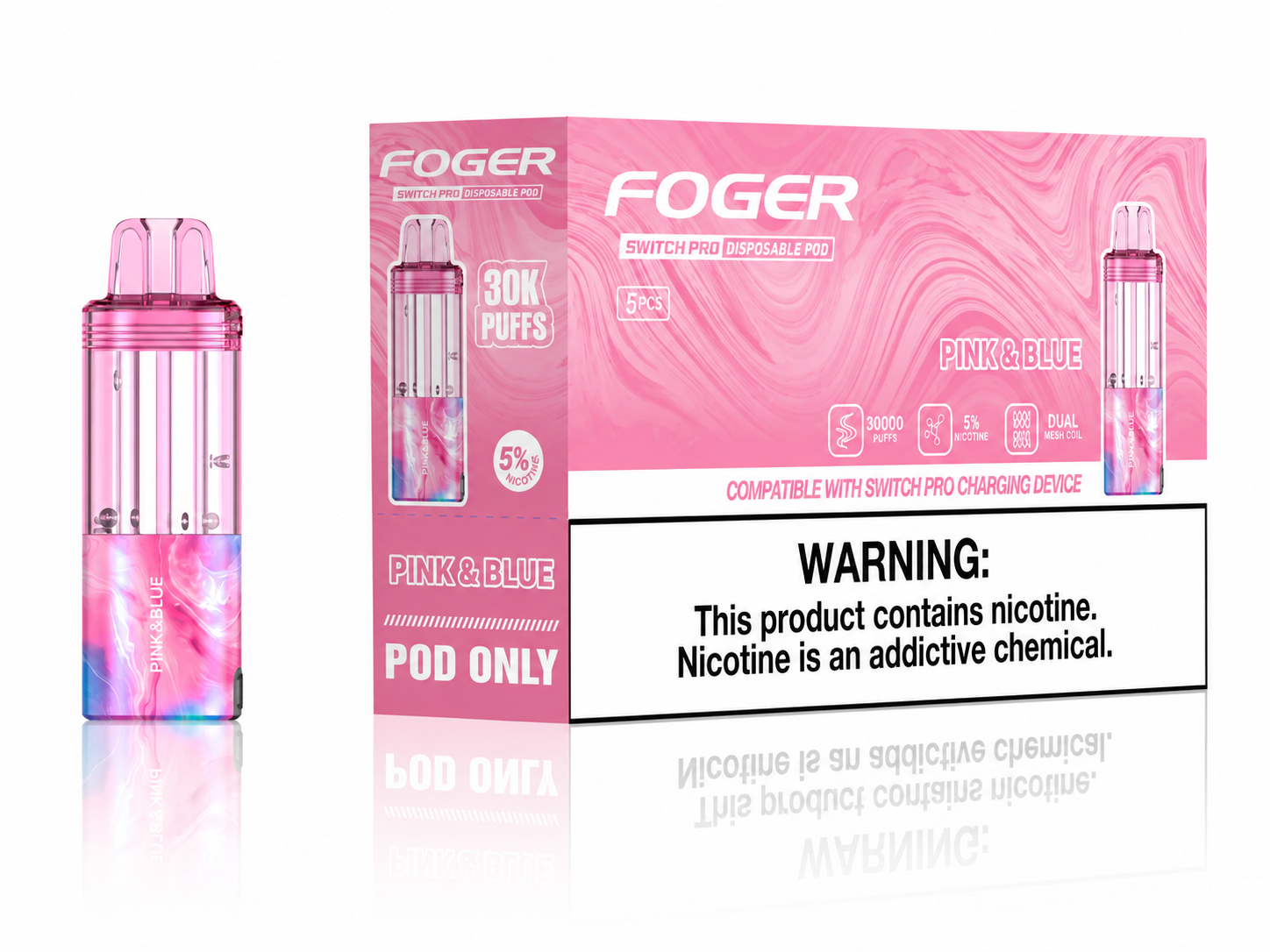 FOGR SWITCH PRO DISPOSABLE POD 30K PUFFS (5CT DISPLAY)