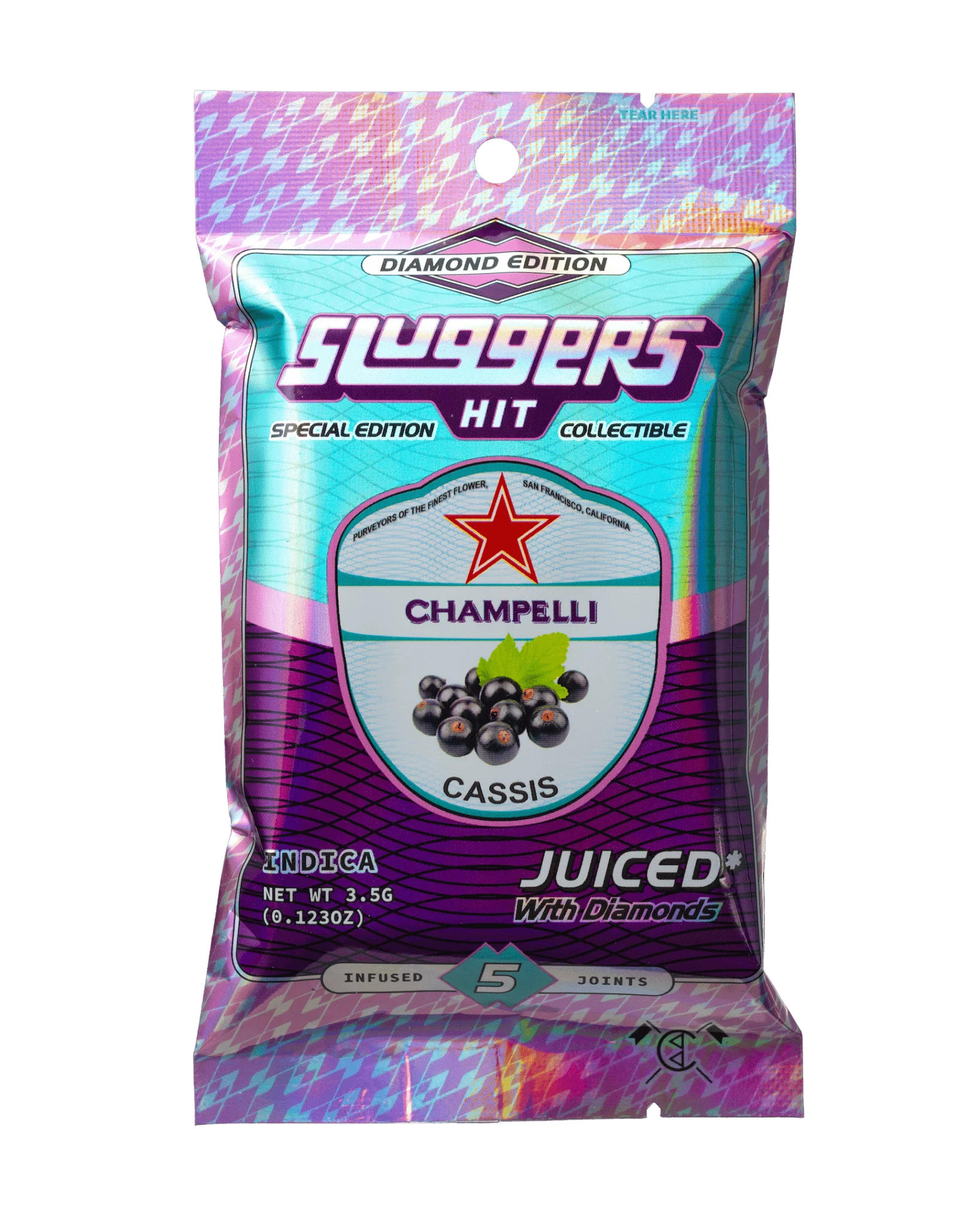 SLUGGERS 0.7G THC-A DIAMOND JUICED PRE ROLL COLLECTIBLES (5CT/PK)