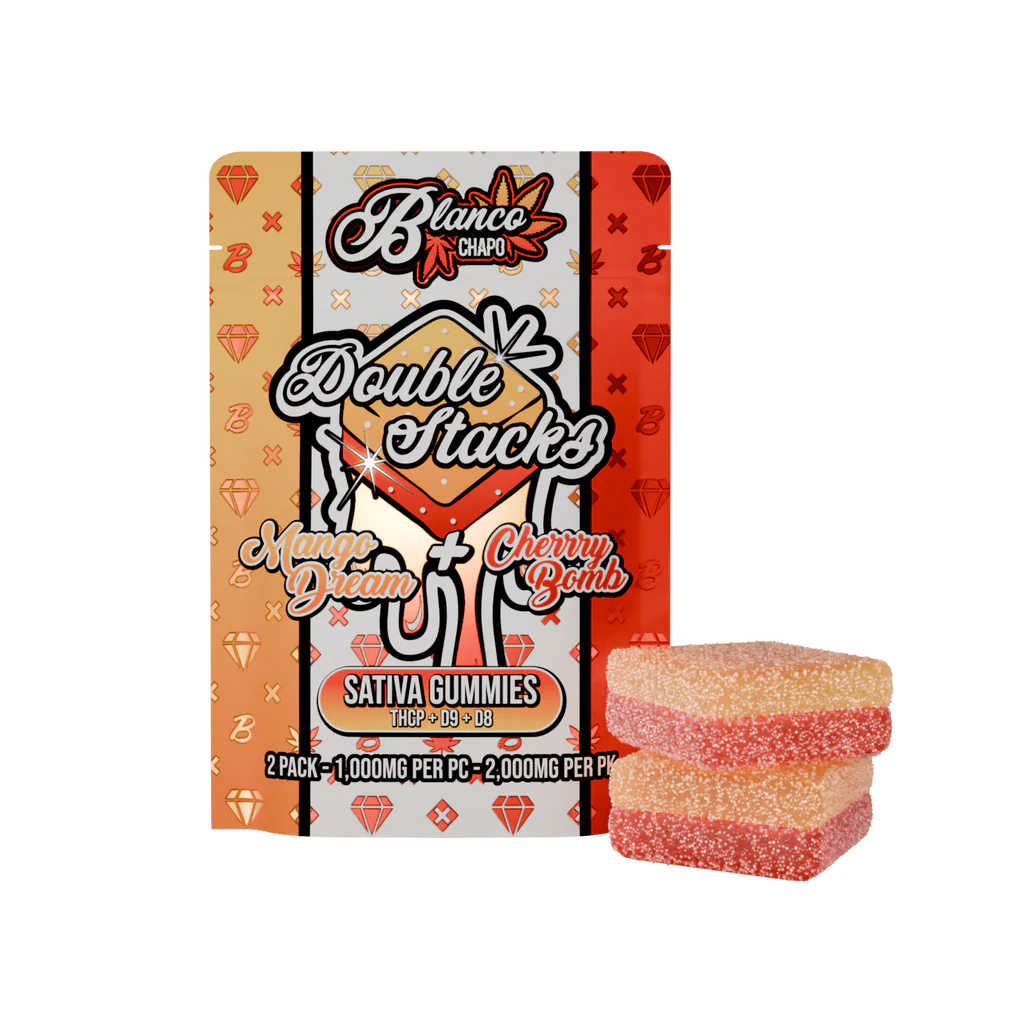 CHAPO DOUBLE STACKS (THCA + D9 + D8) 1000MG GUMMY (2CT / PACK) (30CT DISPLAY)