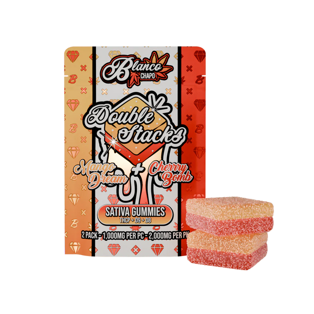 CHAPO DOUBLE STACKS (THCA + D9 + D8) 1000MG GUMMY (2CT / PACK) (30CT DISPLAY)