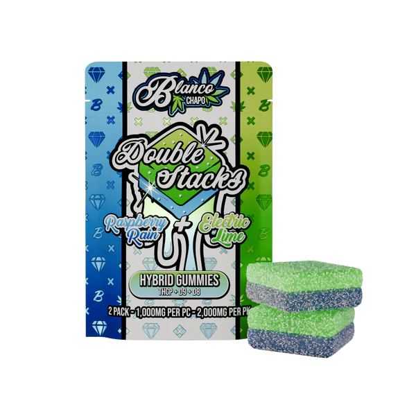 CHAPO DOUBLE STACKS (THCA + D9 + D8) 1000MG GUMMY (2CT / PACK) (30CT DISPLAY)