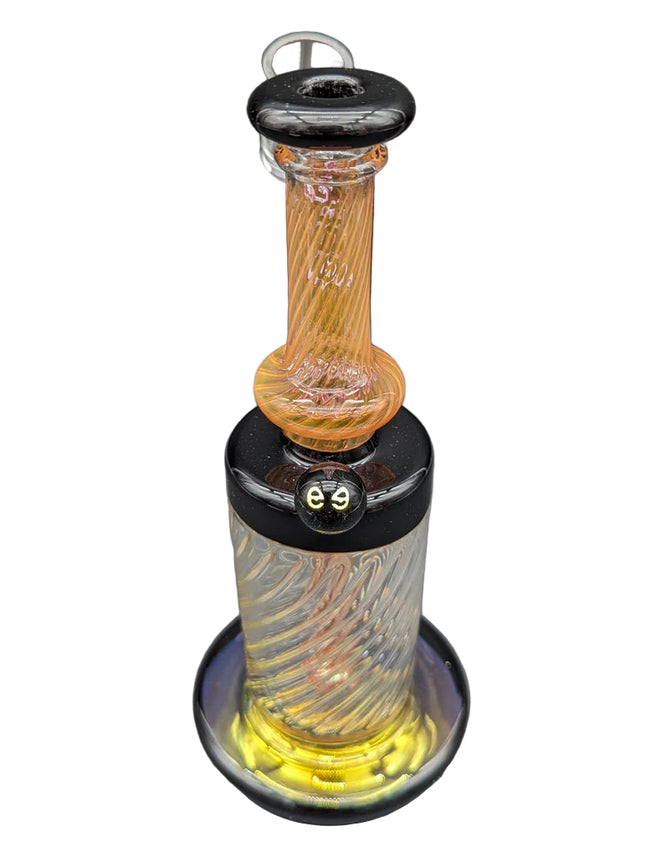 CHEECH 8in HYPNOTIC FUMED RIG WATERPIPE | GOLD (CH-204)