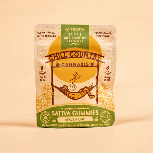 CHILL COUNTRY CANNABIS 8MG PER GUMMY (4CT PER PACK) (20CT DISPLAY)