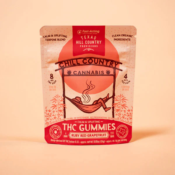 CHILL COUNTRY CANNABIS 8MG PER GUMMY (4CT PER PACK) (20CT DISPLAY)