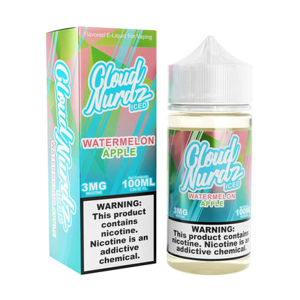 Cloud Nurdz TFN E-Juice 100ML - Watermelon Apple Iced 3MG