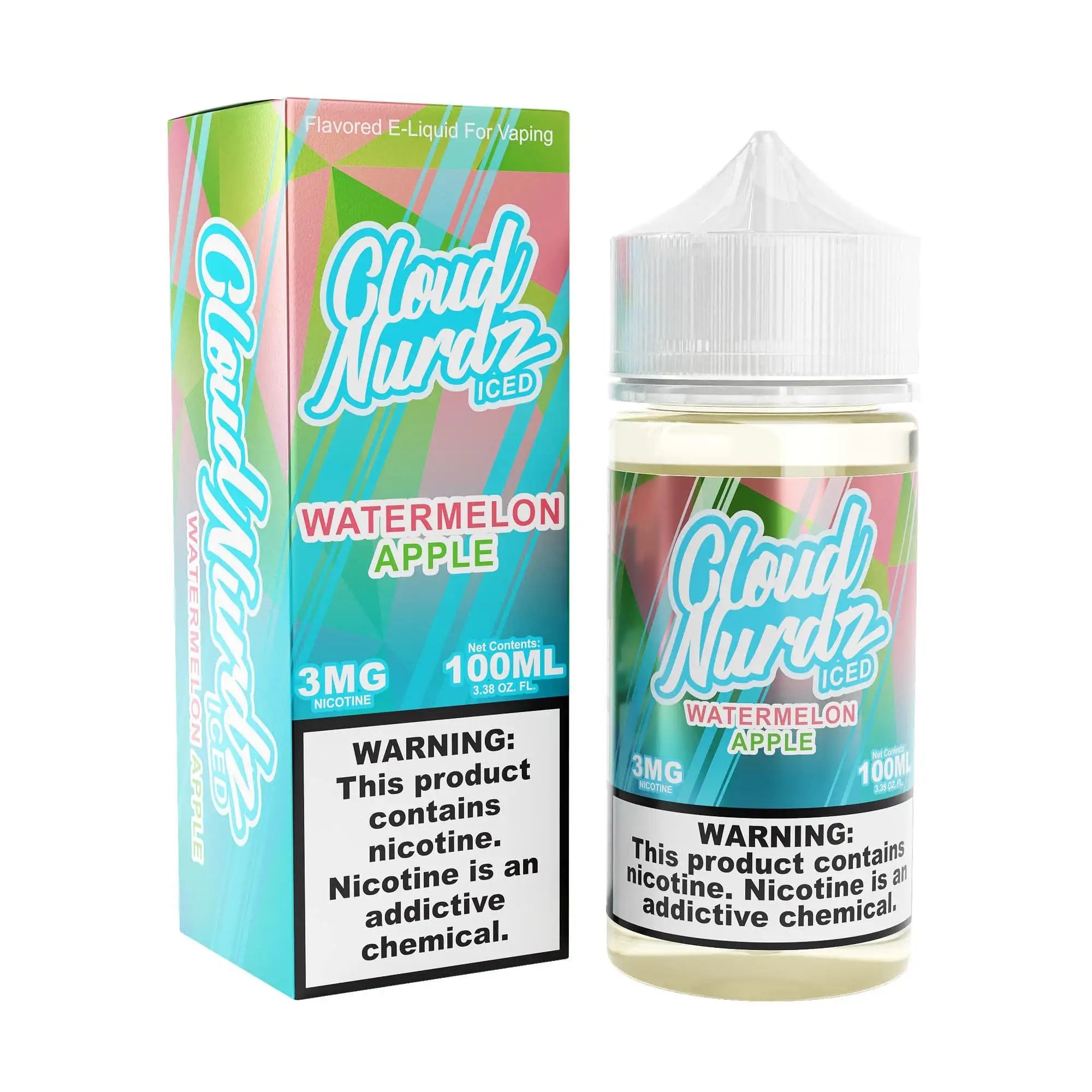 Cloud Nurdz TFN E-Juice 100ML - Watermelon Apple Iced 3MG