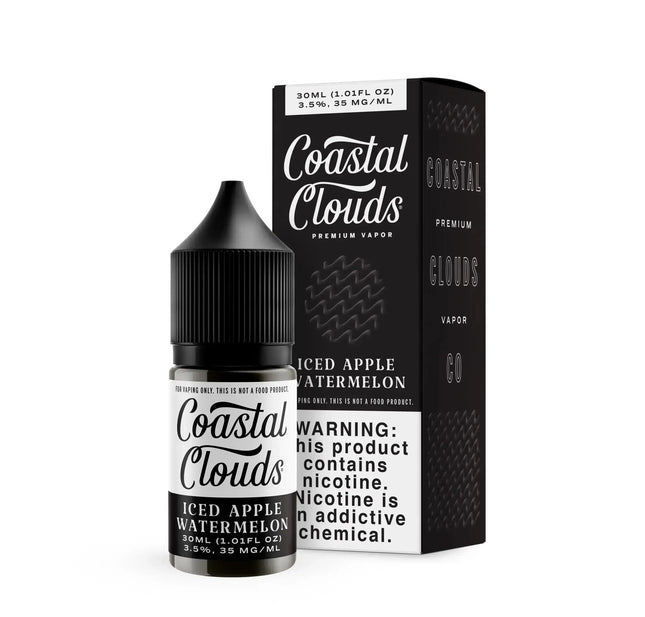 COASTAL CLOUD SALT NIC 30ML-TFN - ICED APPLE WATERMELON 35MG