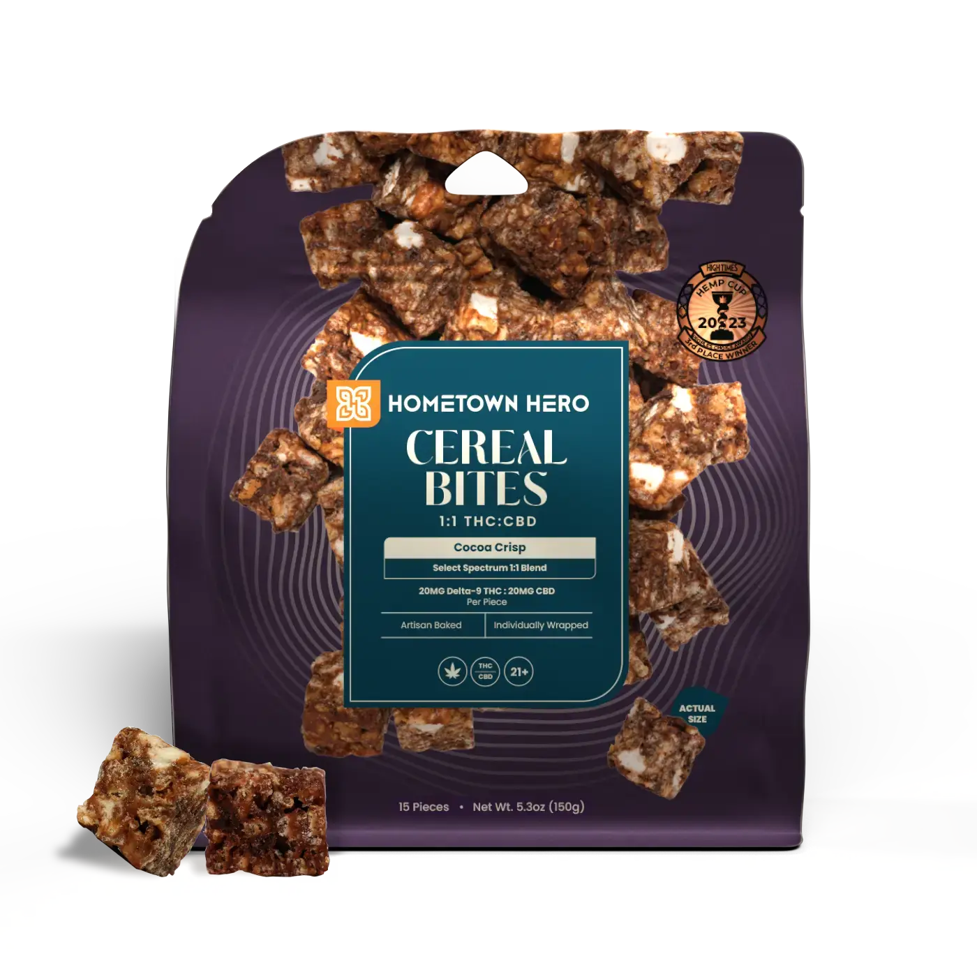 HOMETOWN HERO 20MG D9 CEREAL BITES (15CT/PACK)
