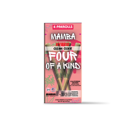 MAMBA FOUR OF A KIND 2G THC-A PRE ROLLS (4CT/PACK, 8G/PACK)