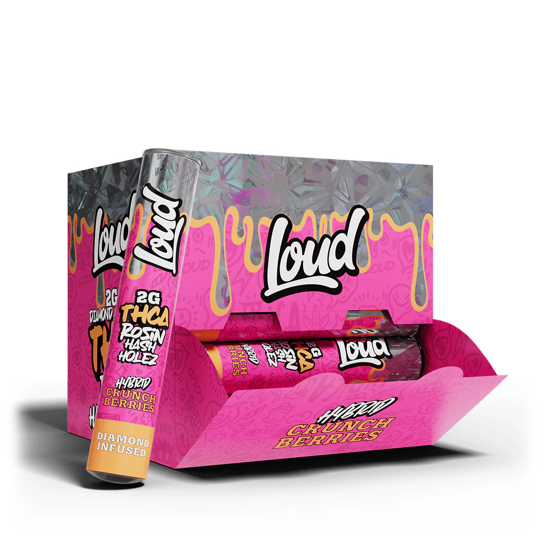 LOUD 2G DIAMOND INFUSED THC-A ROSIN HASH HOLEZ (20CT BOX)