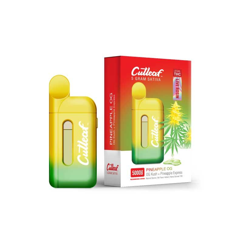CUTLEAF 5ML LIVE ROSIN THC-A DISPOSABLE - PINEAPPLE OG -