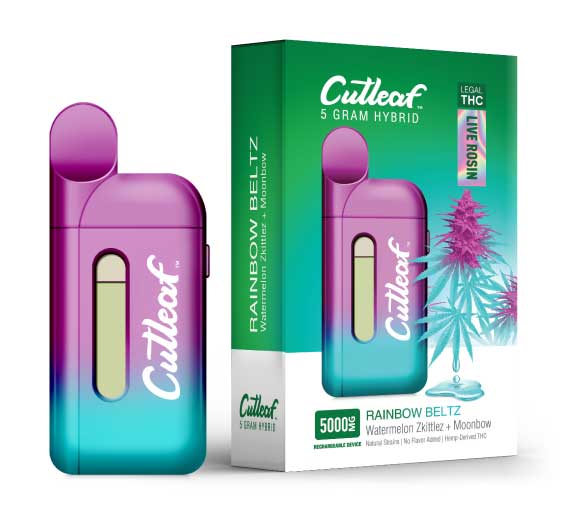 CUTLEAF 5ML LIVE ROSIN THC-A DISPOSABLE - RAINBOW BELTZ -