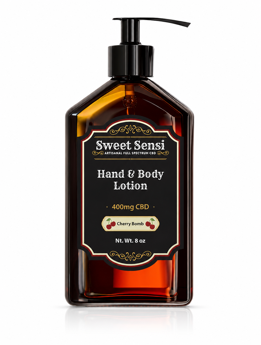 SWEET SENSI 400MG CBD HAND & BODY LOTION (8OZ BOTTLE) | CHERRY BOMB