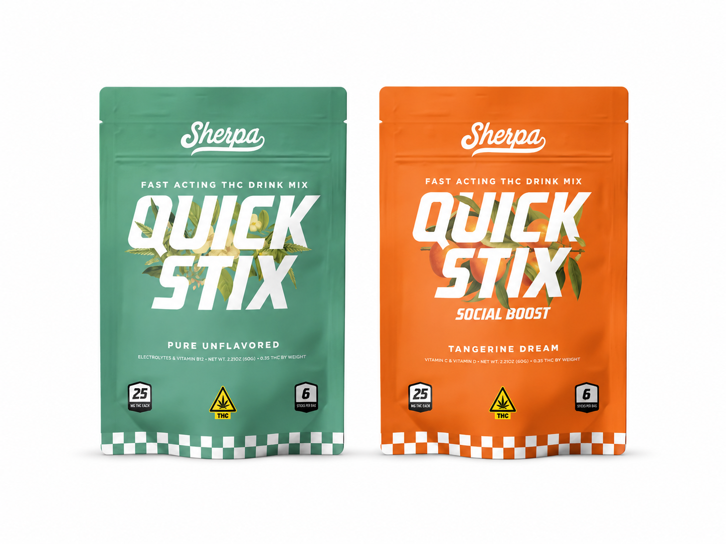 SHERPA 25MG THC QUICK STIX BAG (6CT X 25MG)