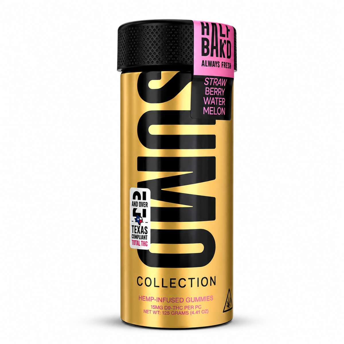 HALF BAK'D SUMO GOLD 15MG D9 GUMMIES (25CT JAR)