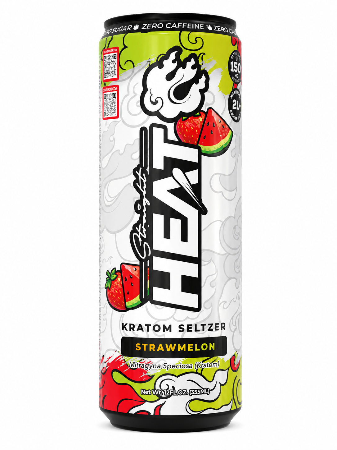 STRAIGHT HEAT 150MG KRATOM SELTZER (12CT DISPLAY)