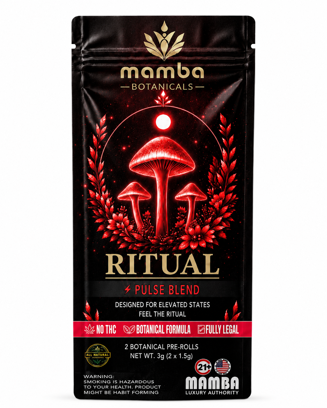 MAMBA RITUAL BOTANICAL 3G PRE ROLLS PACK (10CT BOX)