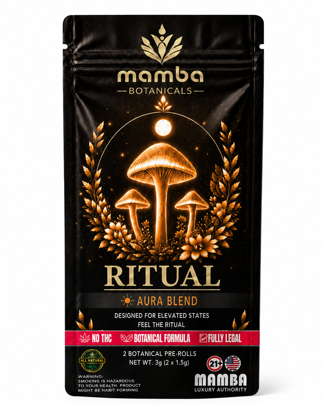 MAMBA RITUAL BOTANICAL 3G PRE ROLLS PACK (10CT BOX)