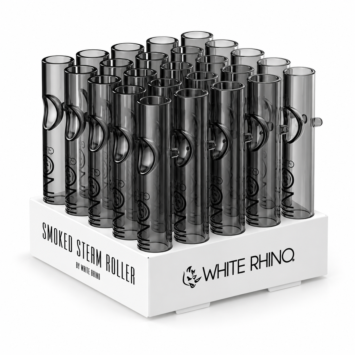 WHITE RHINO STEAM ROLLER SMOKED (25CT DISPLAY)