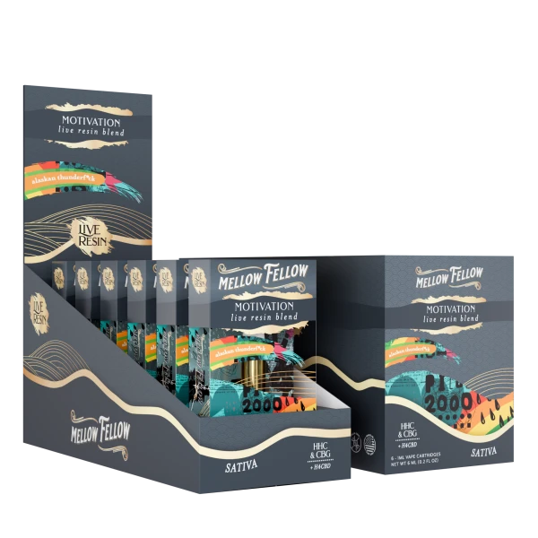 MELLOW FELLOW LIVE RESIN 1 GRAM CARTRIDGE | TRANQUILITY BLEND - PINEAPPLE KUSH (INDICA DOMINANT)