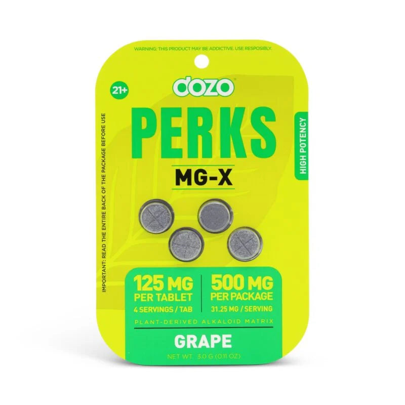 DOZO PERKS MG-X 7-HYDROXY 125MG CHEWABLE TABLETS (4CT PACK)