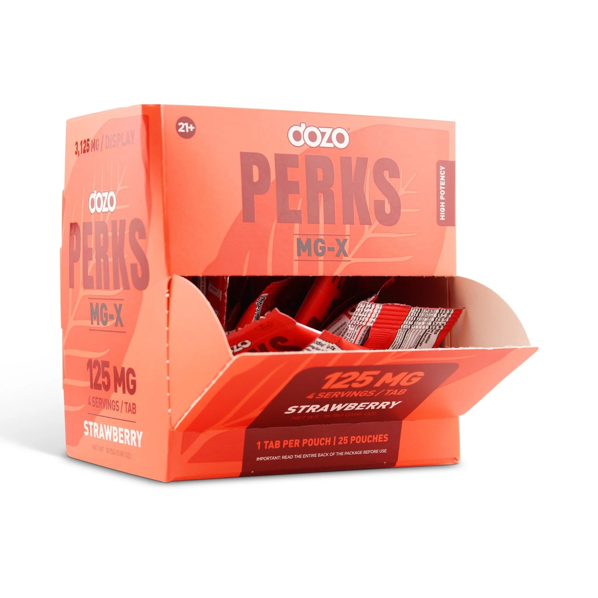 DOZO PERKS MG-X 7-HYDROXY 125MG CHEWABLE TABLETS (25CT BOX)